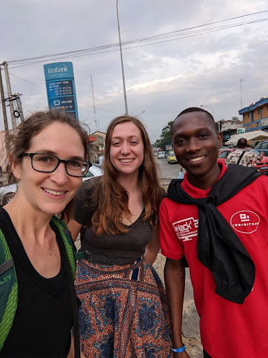 Hannah Sande, Katie Russel, and Kouadio Timothée