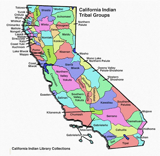 Map from the California Indian Library