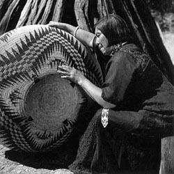 Lucy Telles and her largest basket